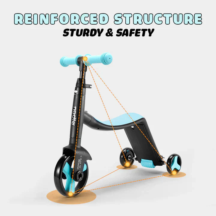 3 In 1 Convertible Tricycle for Adults & Kids Both