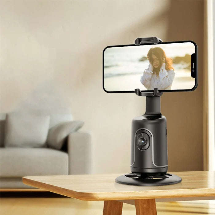 360 Rotation Auto Face Tracking AI Camera Phone Holder