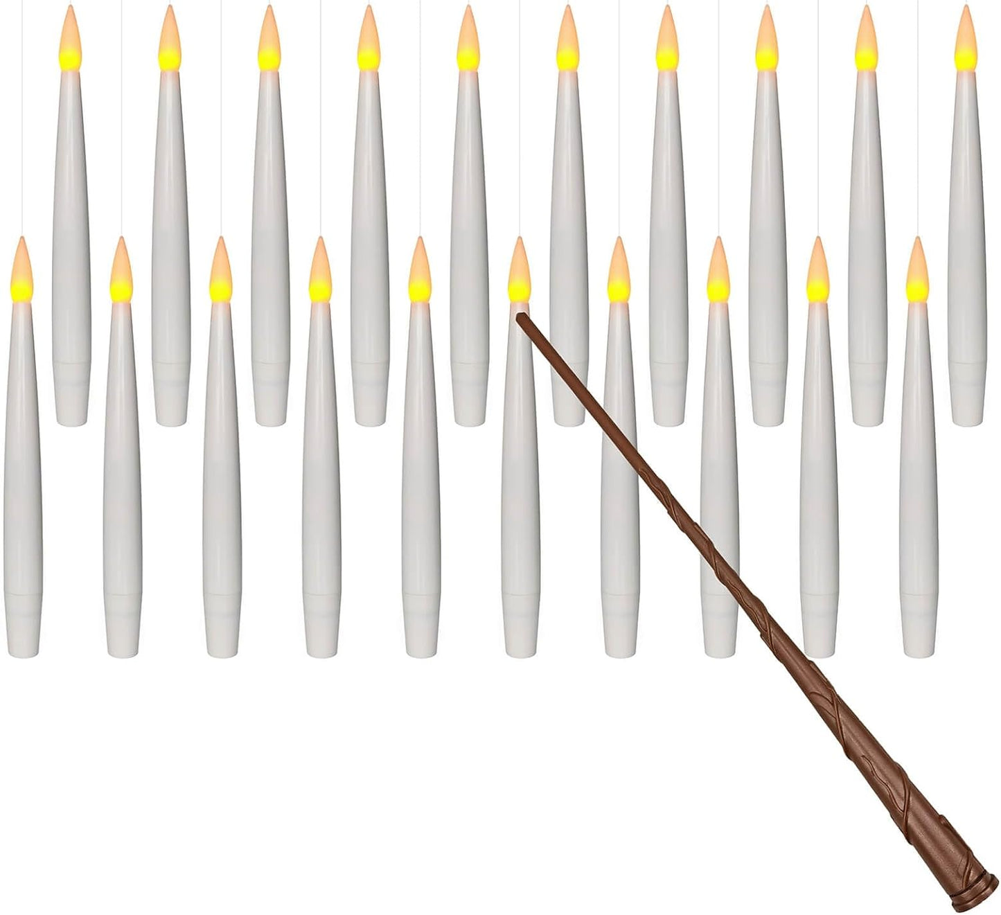 Pack of 20 Floating Candles with Magic Wand Remote 🕯️🧙