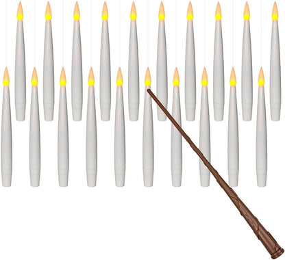 Pack of 20 Floating Candles with Magic Wand Remote 🕯️🧙